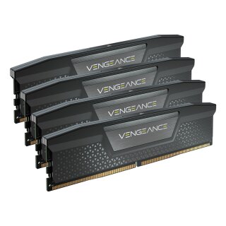 64GB Corsair DIMM 6400 (4x 16 GB) Quad-Kit (schwarz, CMK64GX5M4B6400C32, Vengeance DDR5, INTEL XMP)