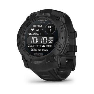 Garmin Instinct® 3 Solar Tactical Edition 50mm black mit Silikon-Wechselarmband 26 mm black