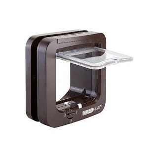 SUREFEED Mikrochip Katzenklappe braun