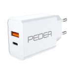 PEDEA 20W USB-C (PD) Schnellladegerät - 2-Ports...