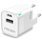 PEDEA 30W USB-C (PD) Schnellladegerät - 2-Ports...