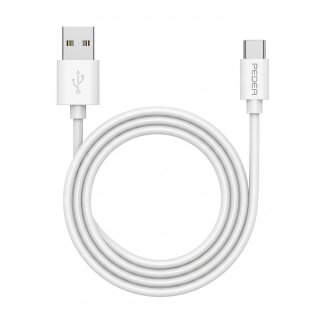 PEDEA Schnelllade- und Datenkabel USB-A/USB-C, 1m, wei