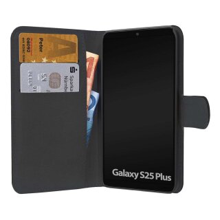 PEDEA Book Cover Classic fr Samsung Galaxy S25+ 5G, schwarz