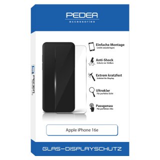 PEDEA Display-Schutzglas fr Apple iPhone 16e