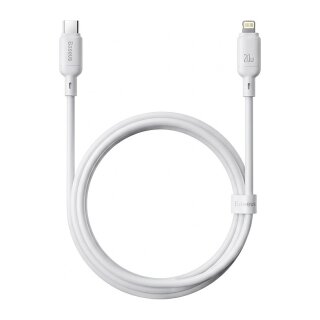 Baseus Silky Series Ladekabel Type-C auf iP 20W 2m Moon Weiß