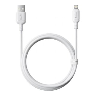 Baseus Silky Series Ladekabel USB auf iP 2.4A 2m Weiß