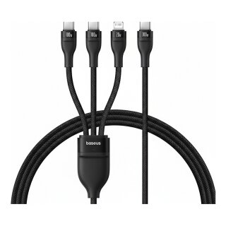 Baseus Rapid Series 3-in-1 USB-A 100W 1.5m, Schwarz