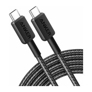 Anker 322 USB-C auf USB-C Kabel 60W 180cm geflochten schwarz