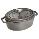 Staub La Cocotte 29cm oval Graphit-grau. Gusseisen