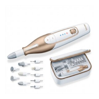 beurer MP 64 Wiederaufladbares Maniküre-Pediküre Set weiß, gold