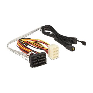 SAS SFF-8643 > 4x SAS SFF-8482 1,0m Delock
