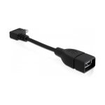 USB 2.0 OTG Kabel Typ Micro-B Stecker gewinkelt zu Typ-A...