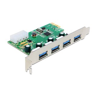 PCI Express x1 Karte zu 4 x extern USB Typ-A Buchse USB 5 Gbps