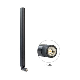 Delock LTE Antenne SMA Stecker 0,1 - 4,5 dBi omnidirektional mit Kippgelenk schwarz
