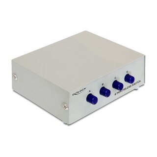 Seriell Umschalter RS-232 / RS-422 / RS-485 4-Port manuell