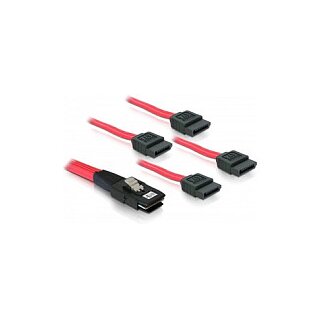 SAS SFF-8087 > 4x SATA 1,0m Delock