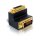 Adapter DVI 24+5 Pin Stecker zu Buchse rechts gewinkelt