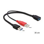 USB 3.0 A (2xSt) => A (Bu) 0,3m *