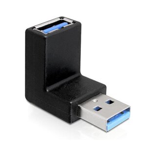 Adapter USB 3.0 Typ-A Stecker > Typ-A Buchse gewinkelt 90° vertikal