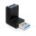 Adapter USB 3.0 Typ-A Stecker > Typ-A Buchse gewinkelt 90° vertikal