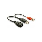 DeLock USB 2.0 (2xST-BU) 0,2m Y-Kabel Schwarz