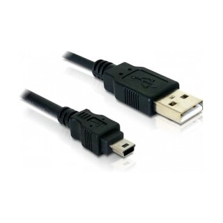 USB2.0 A - B mini (ST-ST) 1,5m DeLOCK Black