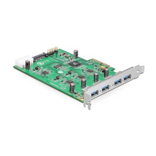 PCI Express Karte x4 > 4 x extern USB 3.0-A (Quad Channel)
