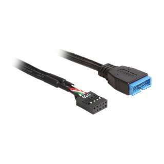 DeLock USB 2.0 Pin Header > USB 3.0 Pin Header (BU-ST) 30cm Schwarz