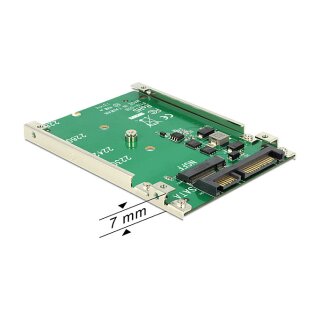 2.5" Konverter SATA 22 Pin > 1 x M.2 Key B - 7 mm