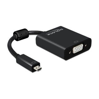 Adapter HDMI Micro-D Stecker > VGA Buchse mit Audio schwarz