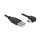 USB 2.0 Kabel Typ-A Stecker zu Typ Mini-B Stecker links gewinkelt 2 m