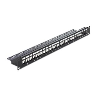 Patchpanel Delock 1HE 24 Keystone Ports