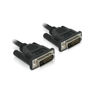Kabel DVI 24+1 Stecker > DVI 24+1 Stecker 0,5 m schwarz