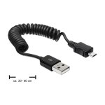 Kabel USB 2.0-A Stecker > USB micro-B Stecker Spiralkabel