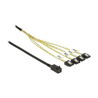 DeLock Mini SAS HD SFF-8643 > 4 x SATA 7 Pin 1 m