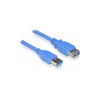 USB 5 Gbps Verlängerungskabel Typ-A Stecker zu Buchse 2 m blau