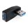 Adapter USB 5 Gbps Stecker zu Buchse gewinkelt 90° horizontal