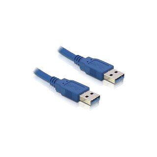 USB 5 Gbps Kabel Typ-A Stecker zu Typ-A Stecker 1 m blau