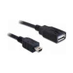 USB 2.0 Kabel Typ-A Buchse zu Mini USB Stecker 0,5 m