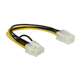 Stromkabel PCI Express 6 Pin Buchse > PCI Express 8 Pin Stecker 20 cm