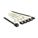 SATA Delock 1m - Mini SAS HD SFF-8643/4xSATA 7p 1m