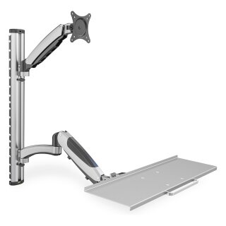 DIGITUS DA-90354 Wandhalterung für 1 Monitor + Tastaturhalterung 69cm 27" 8kg