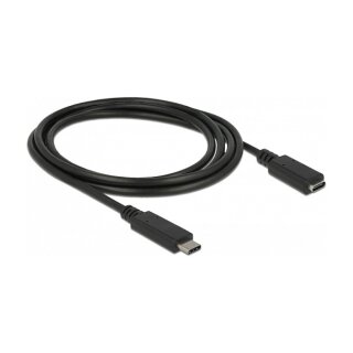 USB3.1 C > USB Type-C™ Buchse Verlängerung 1,5 m schwarz Delock