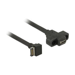 USB3.1 Pfostenstecker Key A > 1 x USB 3.1 Gen 2 Type-C™ Buchse zum Einbau 45 cm Delock