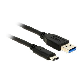 USB3.1 USB Typ-A Stecker > USB Type-C™ Stecker 0,5 m schwarz Delock