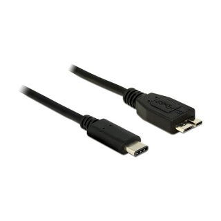 USB3.1 USB Type-C Stecker > USB Typ Micro-B Stecker 1,0 m schwarz Delock