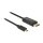 DeLock DisplayPort 1.2 > USB-C (ST-ST) 1m Adapterkabel 4K 60Hz Schwarz
