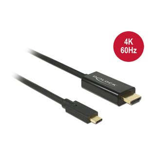 USB C > HDMI Stecker (4K 60Hz) 2 m schwarz Delock