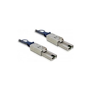 Delock Angeschlossenes externes SCSI (SAS)-Kabel (seriell) - 4x Shielded Mini MultiLane SAS (SFF-8088), 26-polig - 4x Shielded Mini MultiLane SAS