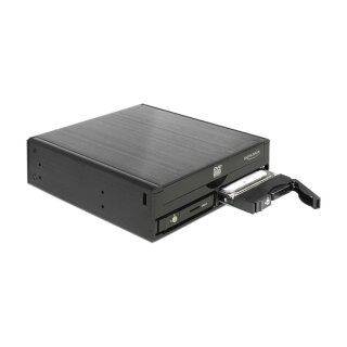 5.25" Wechselrahmen für 1 x 5.25" Slim Laufwerk + 2 x 2.5" SATA HDD / SSD